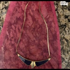 Indian Women's Gold and Blue Necklace from Indian Boutique